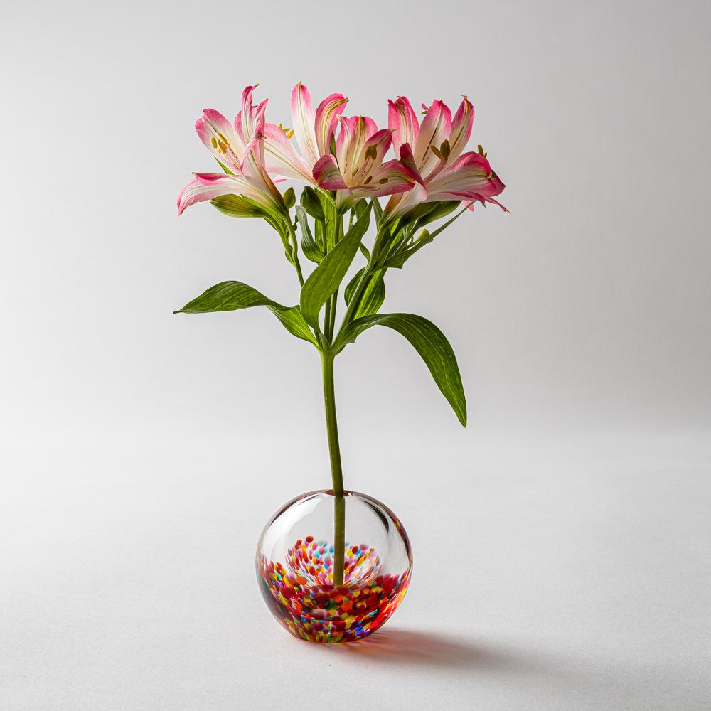 津軽びいどろHANABI はなび一輪挿し 津軽びいどろ ガラスもの