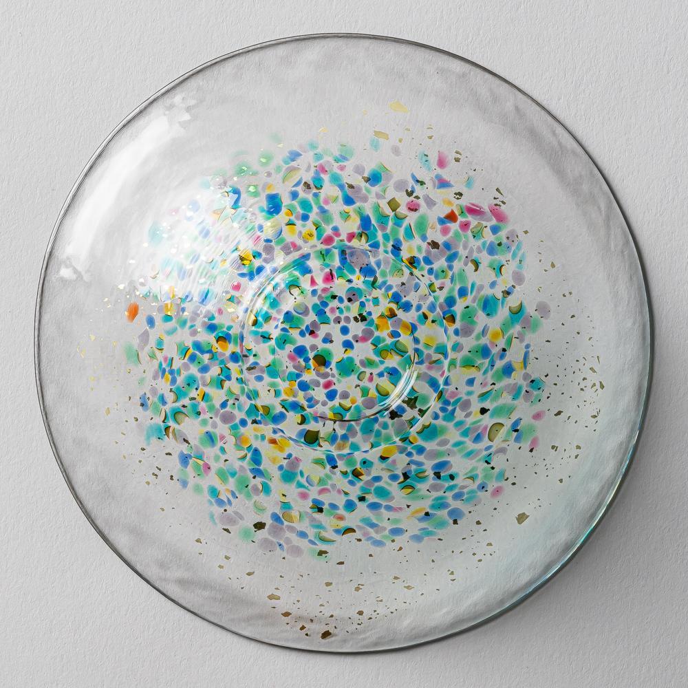 津軽びいどろMATSURI まつり金彩浅鉢 津軽びいどろ ガラスもの