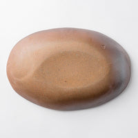 津軽金山焼 楕円カレー鉢 大 雪国 津軽金山焼 津軽金山焼