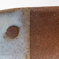 津軽金山焼 楕円カレー鉢 大 雪国 津軽金山焼 津軽金山焼