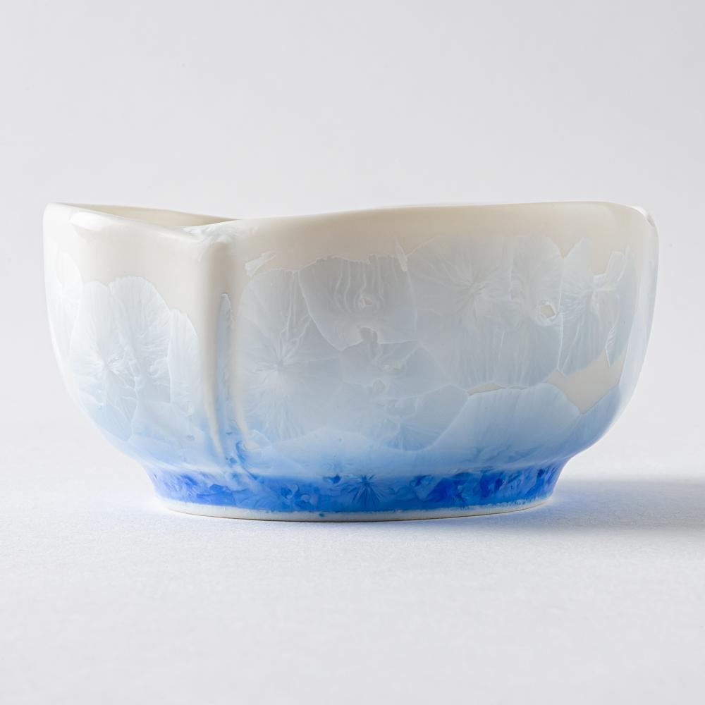 京焼・清水焼 陶あん 花結晶 小鉢（青白） ¥2,750 大人の焼き物