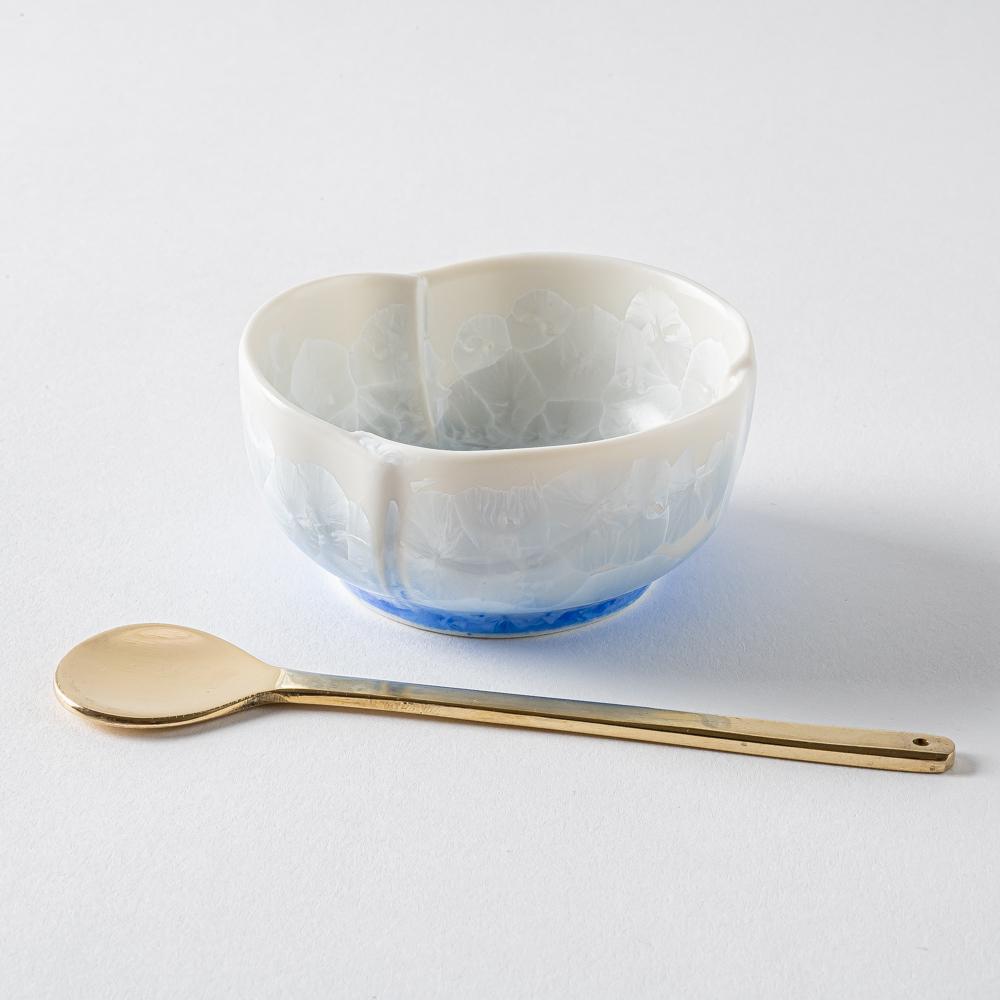 京焼・清水焼 陶あん 花結晶 小鉢(青白) 京焼・清水焼 陶あん 京焼・清水焼