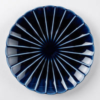 カネコ小兵製陶所 ぎやまん陶 茄子紺ブルー 七寸皿 美濃焼 カネコ小兵製陶所 美濃焼