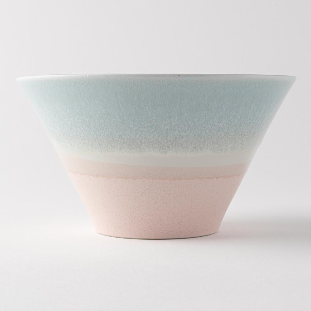 美濃焼 伸光窯 パステルジュレ反り鉢 ブルー×ピンク(L) 美濃焼 伸光窯 美濃焼