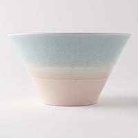 美濃焼 伸光窯 パステルジュレ反り鉢 ブルー×ピンク(L) 美濃焼 伸光窯 美濃焼