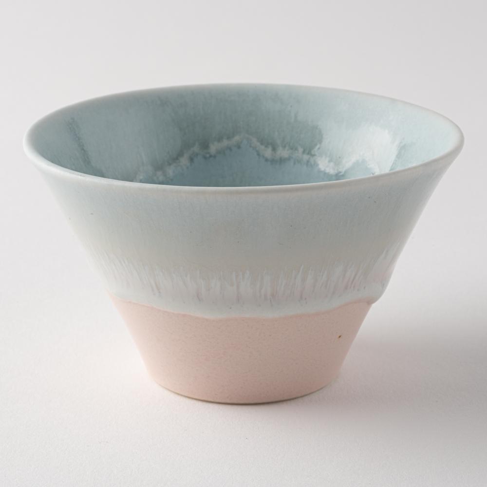 美濃焼 伸光窯 パステルジュレ反り鉢 ブルー×ピンク(S) ¥1,650 大人の