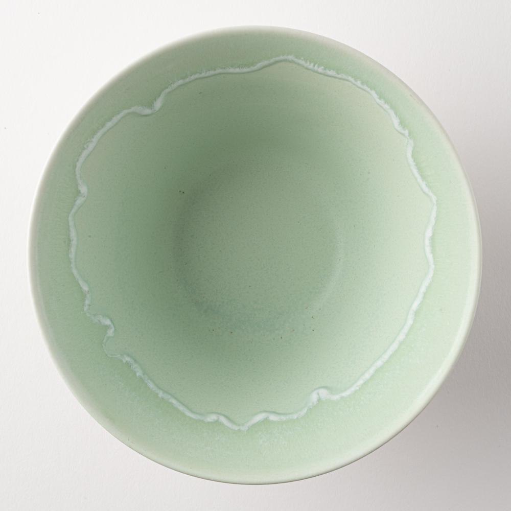美濃焼 伸光窯 パステルジュレ反り鉢 グリーン×クリーム(L) 美濃焼 伸光窯 美濃焼
