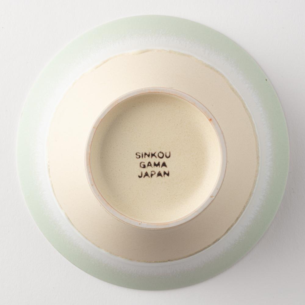 美濃焼 伸光窯 パステルジュレ反り鉢 グリーン×クリーム(L) 美濃焼 伸光窯 美濃焼