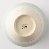 美濃焼 伸光窯 パステルジュレ反り鉢 グリーン×クリーム(L) 美濃焼 伸光窯 美濃焼