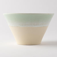 美濃焼 伸光窯 パステルジュレ反り鉢 グリーン×クリーム(M) 美濃焼 伸光窯 美濃焼