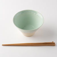 美濃焼 伸光窯 パステルジュレ反り鉢 グリーン×クリーム(M) 美濃焼 伸光窯 美濃焼