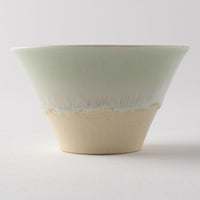 美濃焼 伸光窯 パステルジュレ反り鉢 グリーン×クリーム(S) 美濃焼 伸光窯 美濃焼