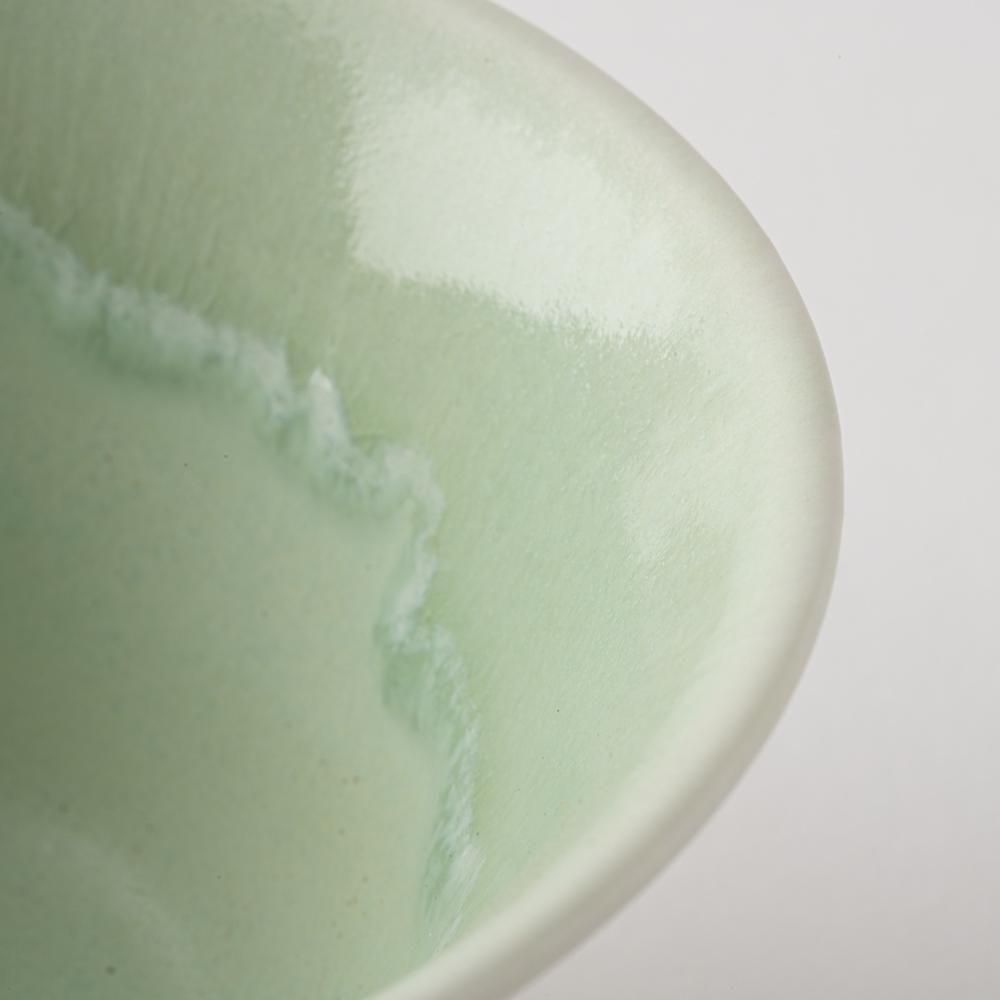 美濃焼 伸光窯 パステルジュレ反り鉢 グリーン×クリーム(S) 美濃焼 伸光窯 美濃焼