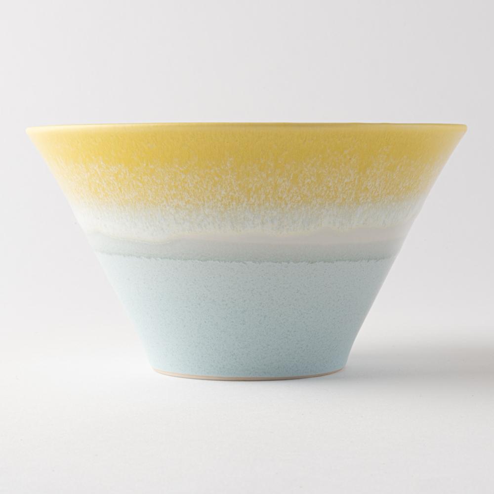 美濃焼 伸光窯 パステルジュレ反り鉢 イエロー×ブルー(L) 美濃焼 伸光窯 美濃焼