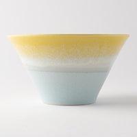 美濃焼 伸光窯 パステルジュレ反り鉢 イエロー×ブルー(L) 美濃焼 伸光窯 美濃焼