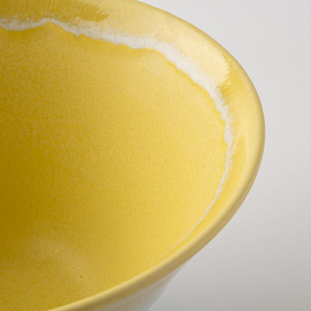 美濃焼 伸光窯 パステルジュレ反り鉢 イエロー×ブルー(L) 美濃焼 伸光窯 美濃焼