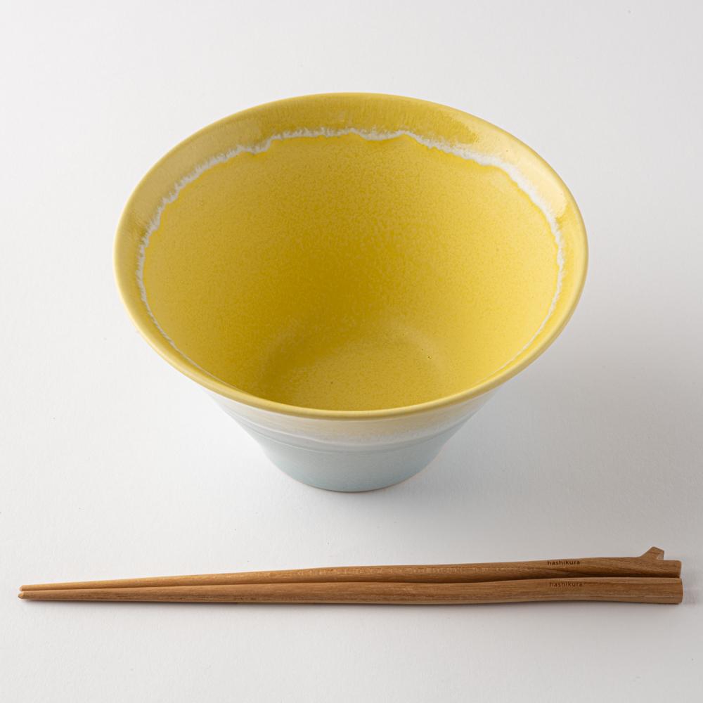 美濃焼 伸光窯 パステルジュレ反り鉢 イエロー×ブルー(L) 美濃焼 伸光窯 美濃焼