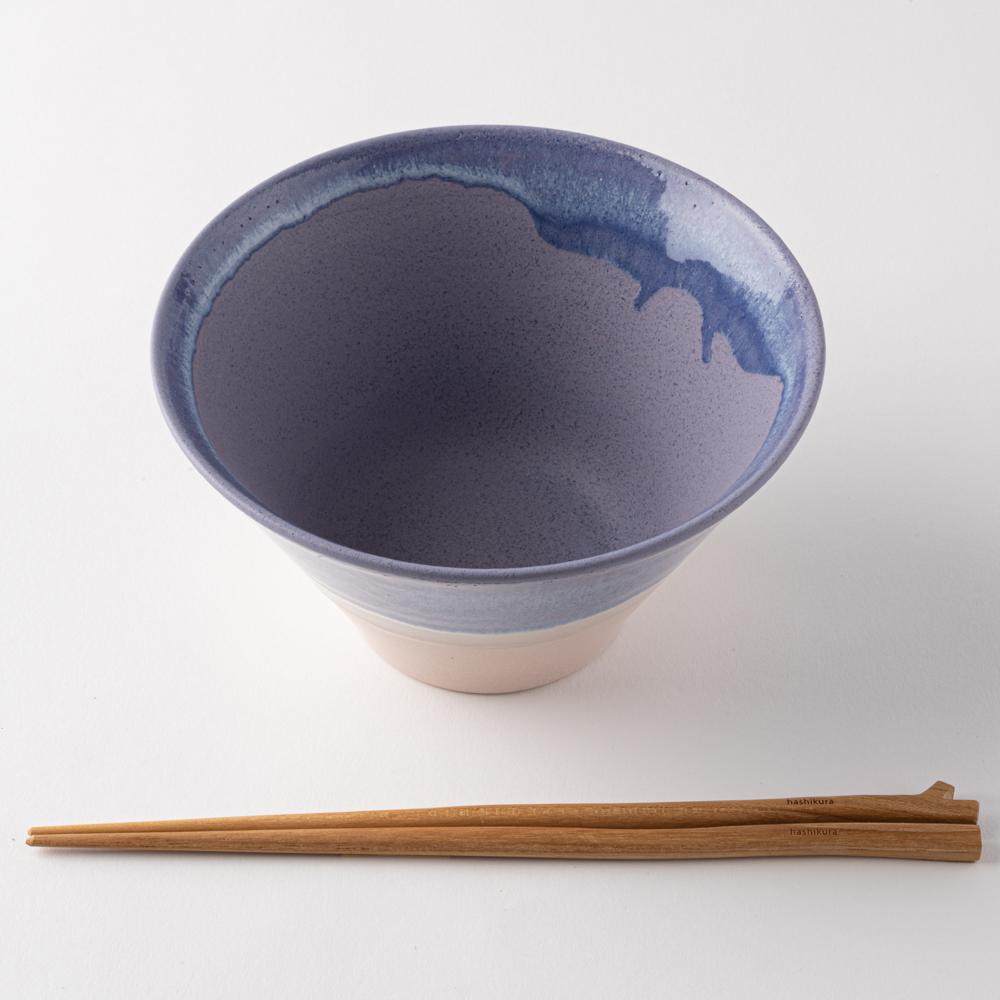 美濃焼 伸光窯 パステルジュレ反り鉢 パープル×ピンク(L) 美濃焼 伸光窯 美濃焼