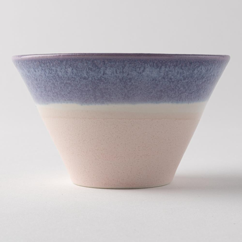 美濃焼 伸光窯 パステルジュレ反り鉢 パープル×ピンク(S) ¥1,650 大人