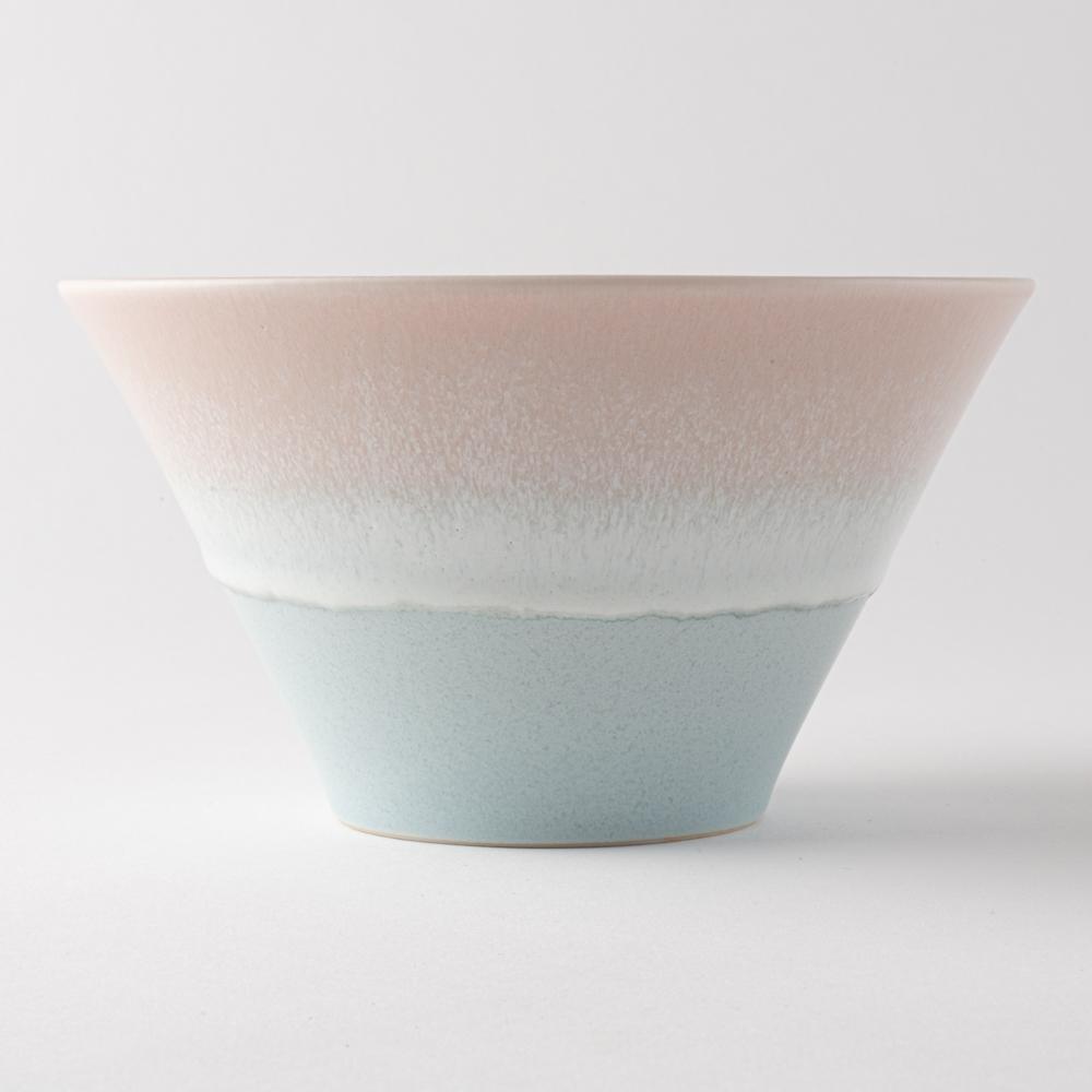 美濃焼 伸光窯 パステルジュレ反り鉢 ピンク×ブルー(L) 美濃焼 伸光窯 美濃焼