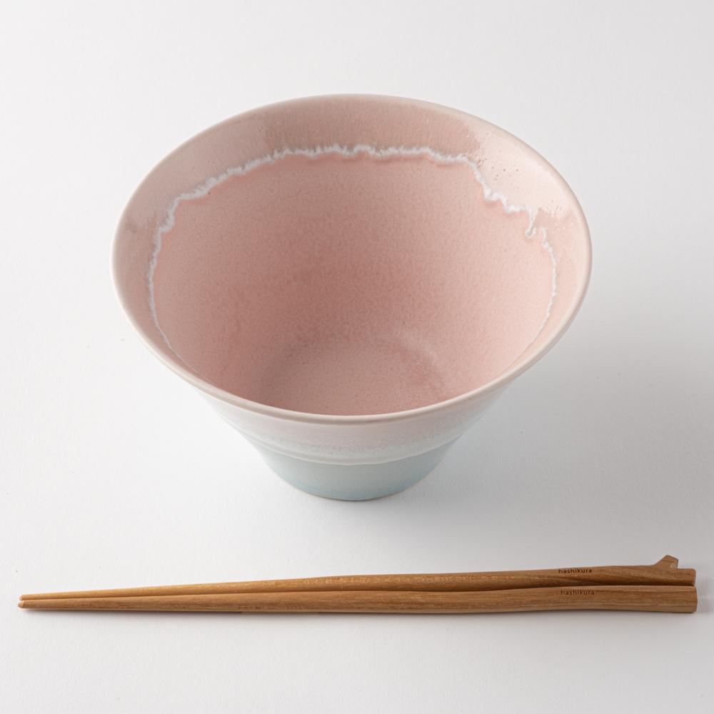 美濃焼 伸光窯 パステルジュレ反り鉢 ピンク×ブルー(L) 美濃焼 伸光窯 美濃焼