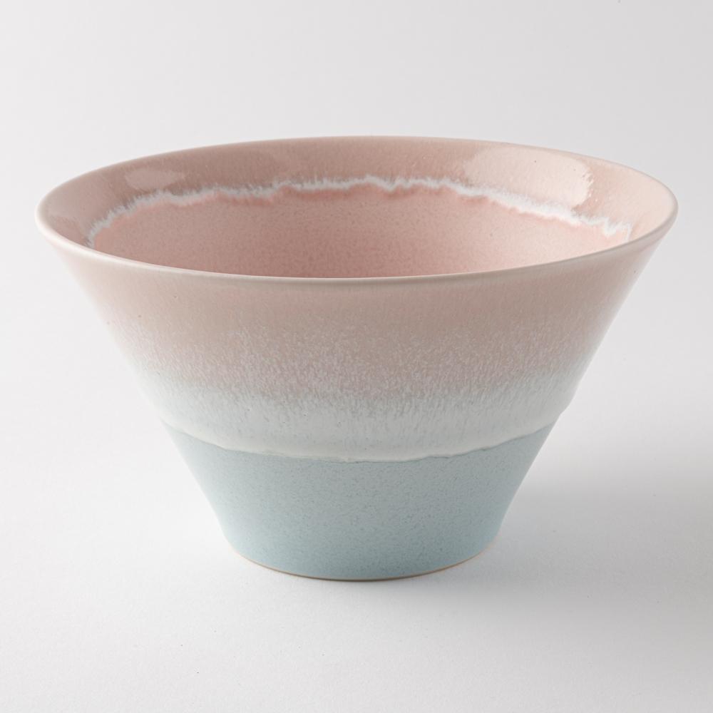 美濃焼 伸光窯 パステルジュレ反り鉢 ピンク×ブルー(L) 美濃焼 伸光窯 美濃焼