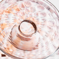 ななこ文様 コンポート サーモンピンク ガラス作家 坂田裕昭 ガラスもの