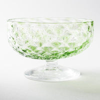 ななこ文様 コンポート 松葉色 ガラス作家 坂田裕昭 ガラスもの