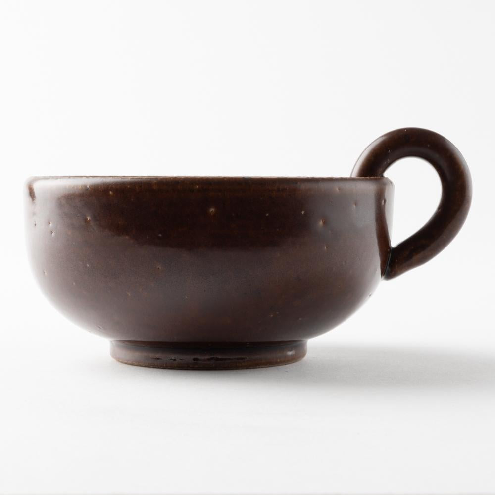 萬古焼 藍窯 スープカップ(ブラウン) 萬古焼 藍窯堀内製陶所 萬古焼