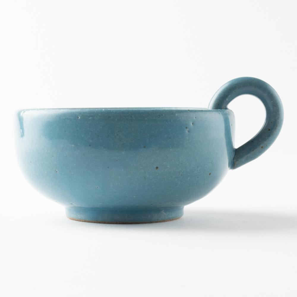 萬古焼 藍窯 スープカップ(ブルー) 萬古焼 藍窯堀内製陶所 萬古焼