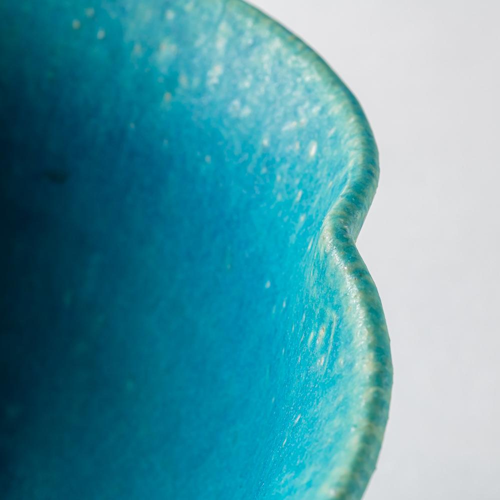 信楽焼 遊楽窯 トルコブルー デザートカップ 信楽焼 遊楽窯 信楽焼