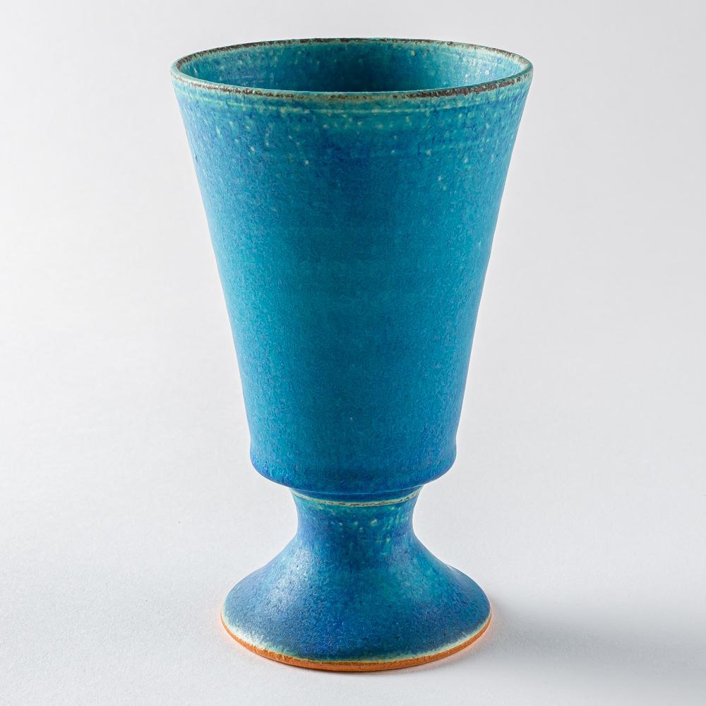 信楽焼 遊楽窯 トルコブルー ゴブレット 信楽焼 遊楽窯 信楽焼