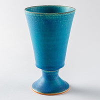 信楽焼 遊楽窯 トルコブルー ゴブレット 信楽焼 遊楽窯 信楽焼