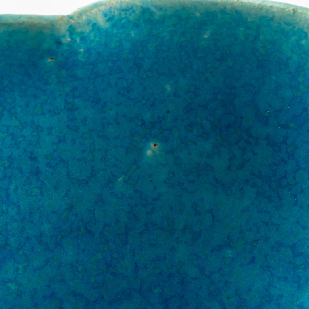 信楽焼 遊楽窯 トルコブルー 輪花小鉢 信楽焼 遊楽窯 信楽焼