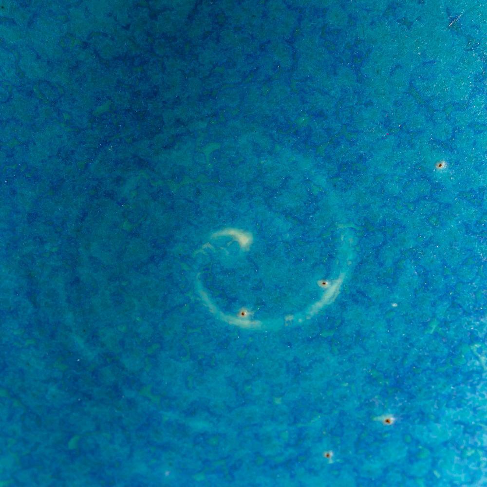 信楽焼 遊楽窯 トルコブルー 輪花小鉢 信楽焼 遊楽窯 信楽焼