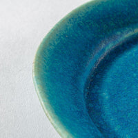 信楽焼 遊楽窯 トルコブルー オーバルプレート 信楽焼 遊楽窯 信楽焼