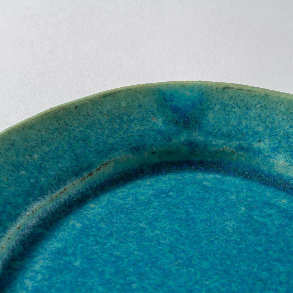 信楽焼 遊楽窯 トルコブルー オーバルプレート 信楽焼 遊楽窯 信楽焼