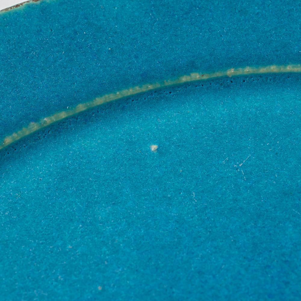 信楽焼 遊楽窯 トルコブルー リムプレート(大) 信楽焼 遊楽窯 信楽焼