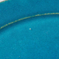 信楽焼 遊楽窯 トルコブルー リムプレート(大) 信楽焼 遊楽窯 信楽焼