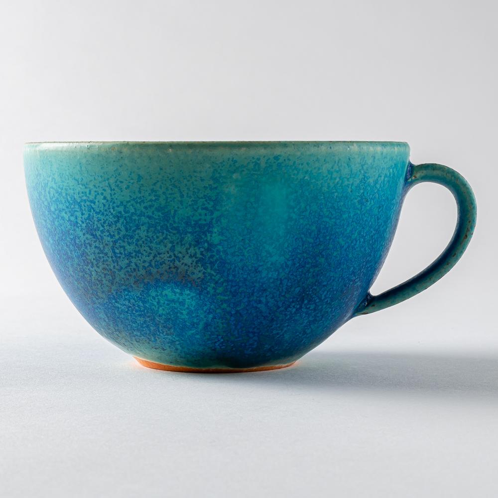 信楽焼 遊楽窯 トルコブルー スープカップ 信楽焼 遊楽窯 信楽焼