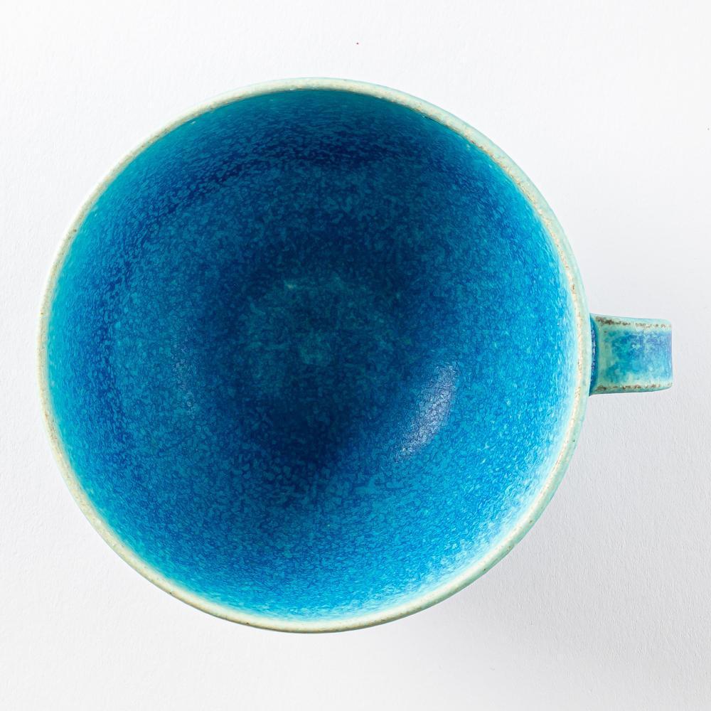 信楽焼 遊楽窯 トルコブルー スープカップ 信楽焼 遊楽窯 信楽焼