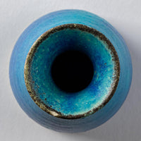 信楽焼 遊楽窯 トルコブルー 一輪花入 信楽焼 遊楽窯 信楽焼