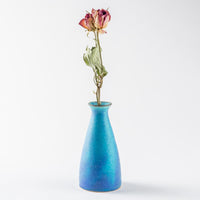 信楽焼 遊楽窯 トルコブルー 一輪花入 信楽焼 遊楽窯 信楽焼