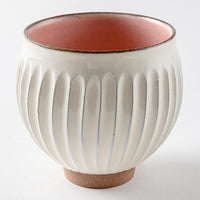 雅峰窯 鎬・フリーカップ(内ピンク、外白) 丹波焼 雅峰窯 丹波焼