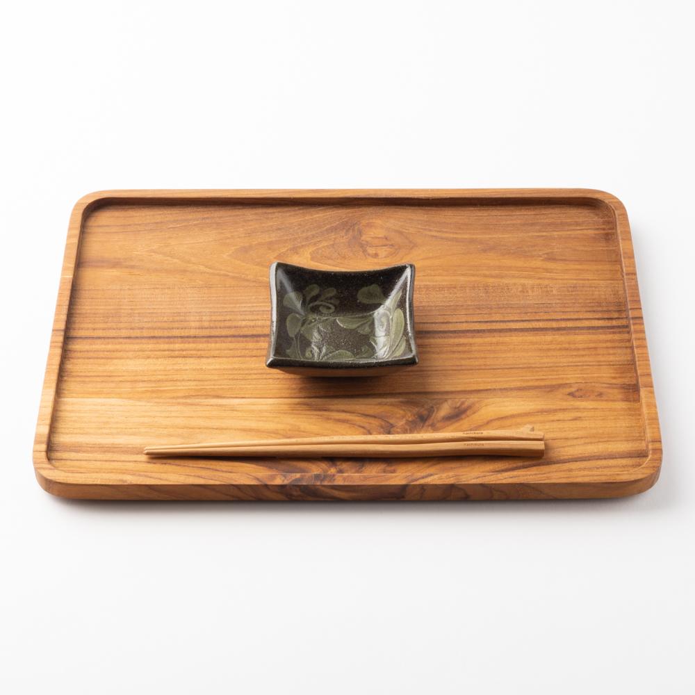 やちむん 陶眞窯 四角皿(8.5cm) ゴス白いっちん やちむん 陶眞窯 やちむん