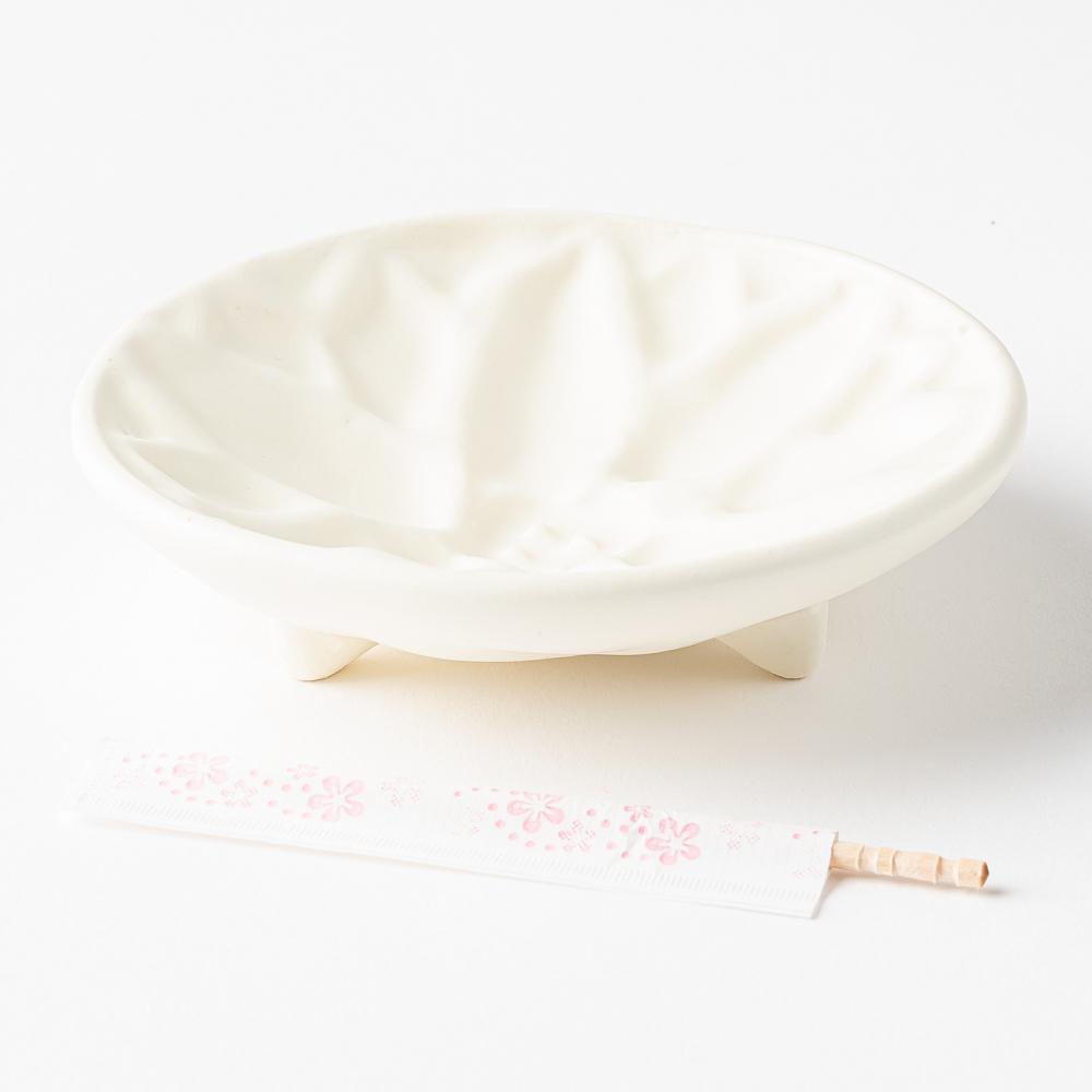 yoshida pottery 豆皿 恋人white yoshida pottery 陶磁器作家もの