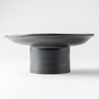 yoshida pottery 高杯皿(M) 大人black yoshida pottery 陶磁器作家もの