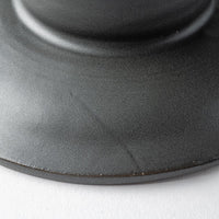 yoshida pottery 高杯皿(M) 大人black yoshida pottery 陶磁器作家もの
