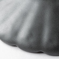 yoshida pottery 輪花皿 大人black yoshida pottery 陶磁器作家もの