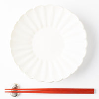 yoshida pottery 輪花皿 恋人white yoshida pottery 陶磁器作家もの